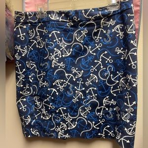 Banana republic nautical midi skirt